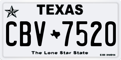 TX license plate CBV7520