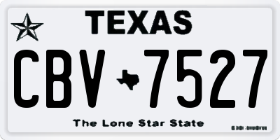TX license plate CBV7527