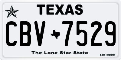 TX license plate CBV7529