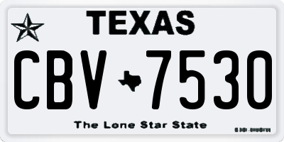 TX license plate CBV7530