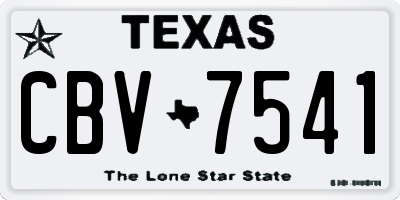 TX license plate CBV7541