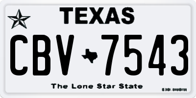 TX license plate CBV7543