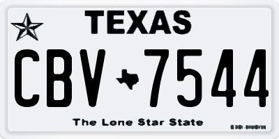 TX license plate CBV7544