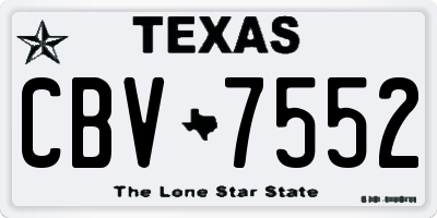 TX license plate CBV7552