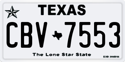 TX license plate CBV7553