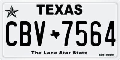 TX license plate CBV7564