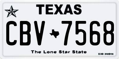 TX license plate CBV7568