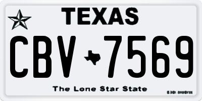 TX license plate CBV7569