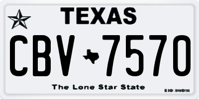 TX license plate CBV7570
