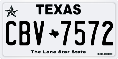 TX license plate CBV7572