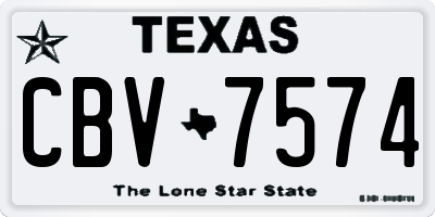 TX license plate CBV7574