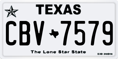 TX license plate CBV7579