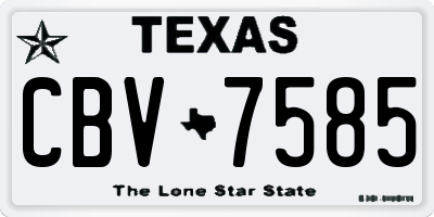 TX license plate CBV7585