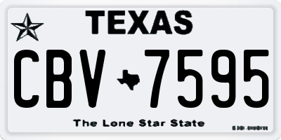 TX license plate CBV7595