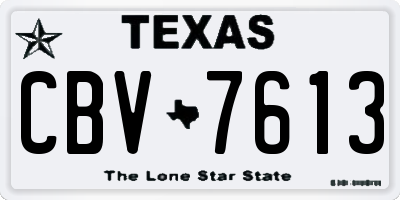 TX license plate CBV7613