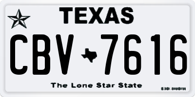 TX license plate CBV7616