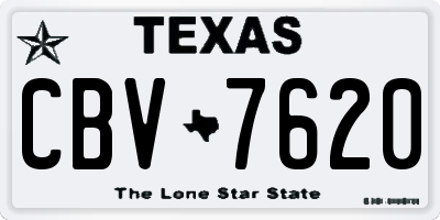 TX license plate CBV7620