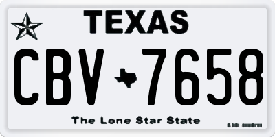 TX license plate CBV7658
