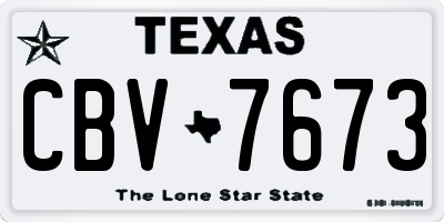 TX license plate CBV7673