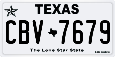 TX license plate CBV7679