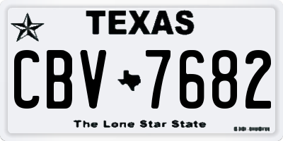 TX license plate CBV7682
