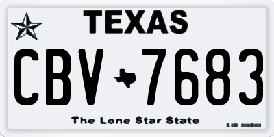 TX license plate CBV7683