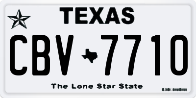 TX license plate CBV7710