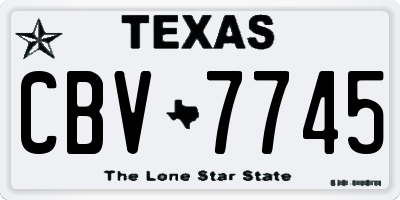 TX license plate CBV7745