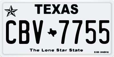 TX license plate CBV7755