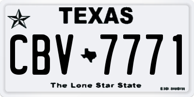 TX license plate CBV7771