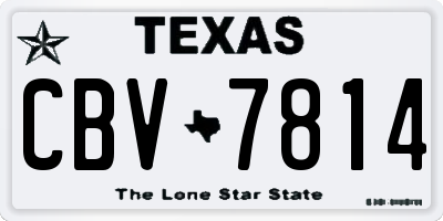 TX license plate CBV7814