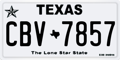 TX license plate CBV7857