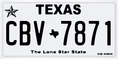 TX license plate CBV7871
