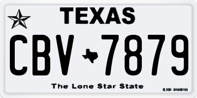 TX license plate CBV7879
