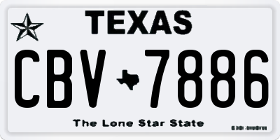 TX license plate CBV7886
