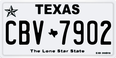 TX license plate CBV7902