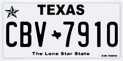 TX license plate CBV7910