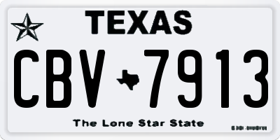 TX license plate CBV7913