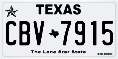 TX license plate CBV7915