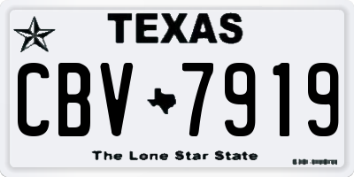 TX license plate CBV7919