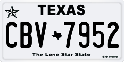 TX license plate CBV7952