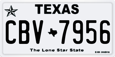 TX license plate CBV7956