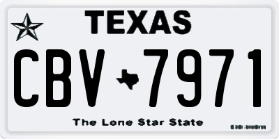 TX license plate CBV7971