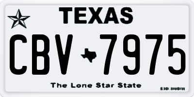 TX license plate CBV7975