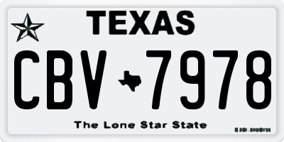TX license plate CBV7978