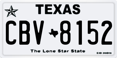TX license plate CBV8152