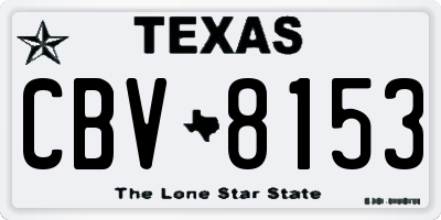 TX license plate CBV8153