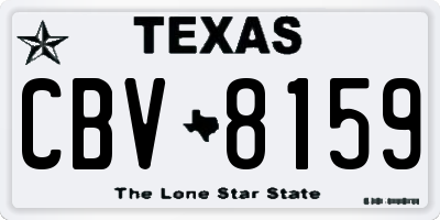TX license plate CBV8159