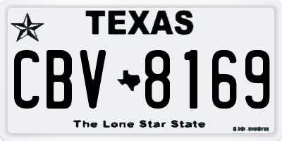 TX license plate CBV8169