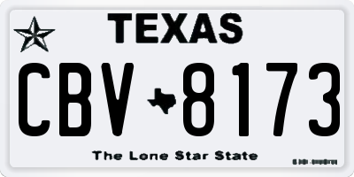 TX license plate CBV8173